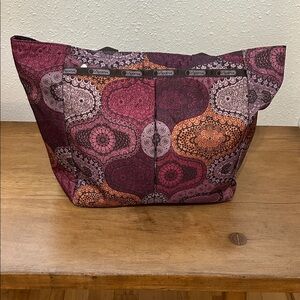 LeSportsac Every Girl Tote - Purple and Orange Patterned